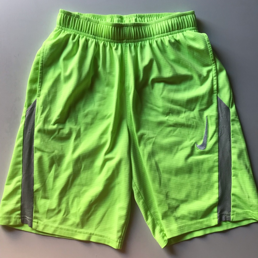 Boys Large Nike shorts, neon